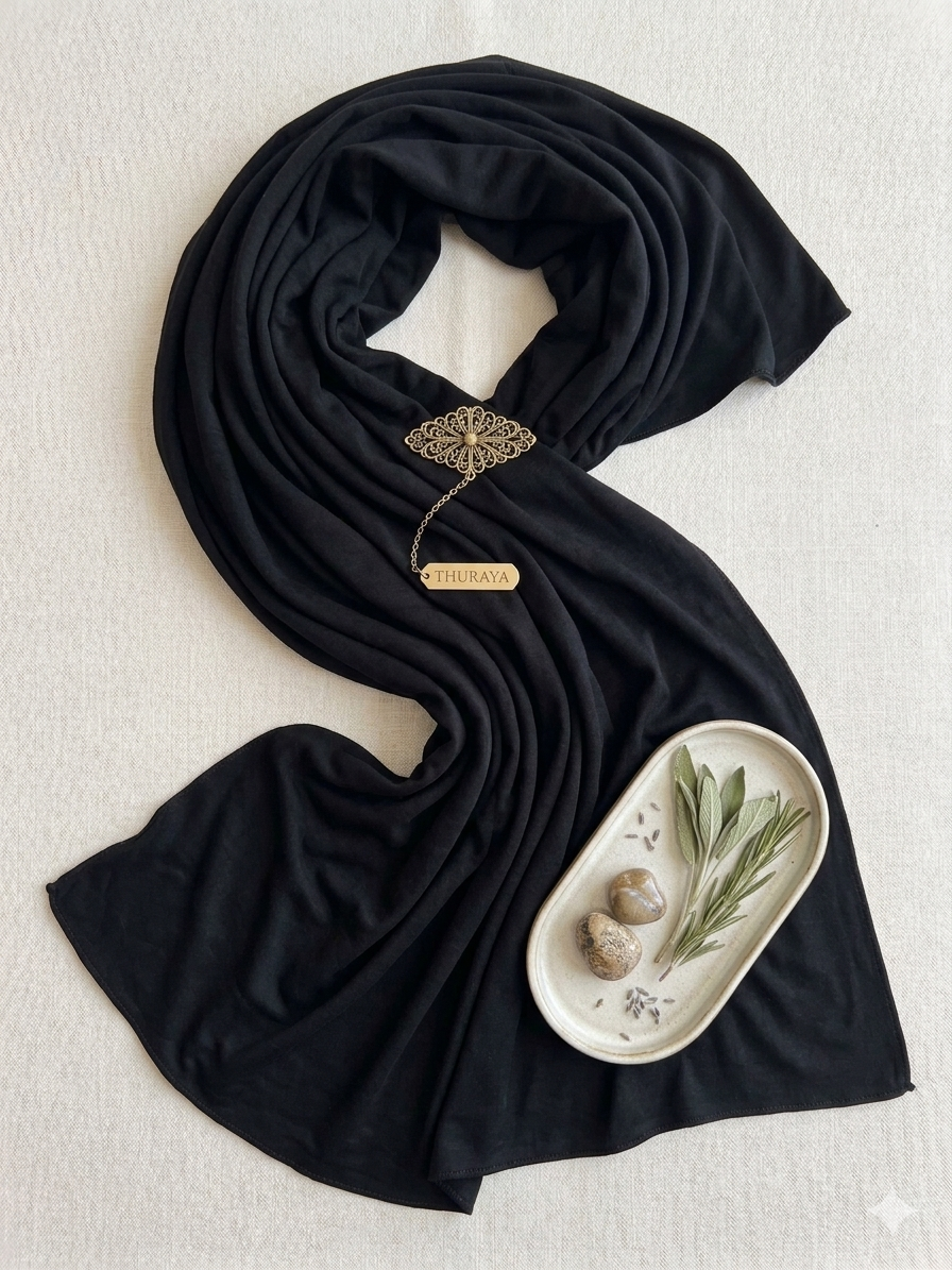 Thuraya Premium Scarf - Black